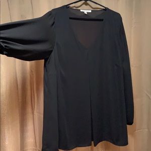 Very Flowy Black Blouse